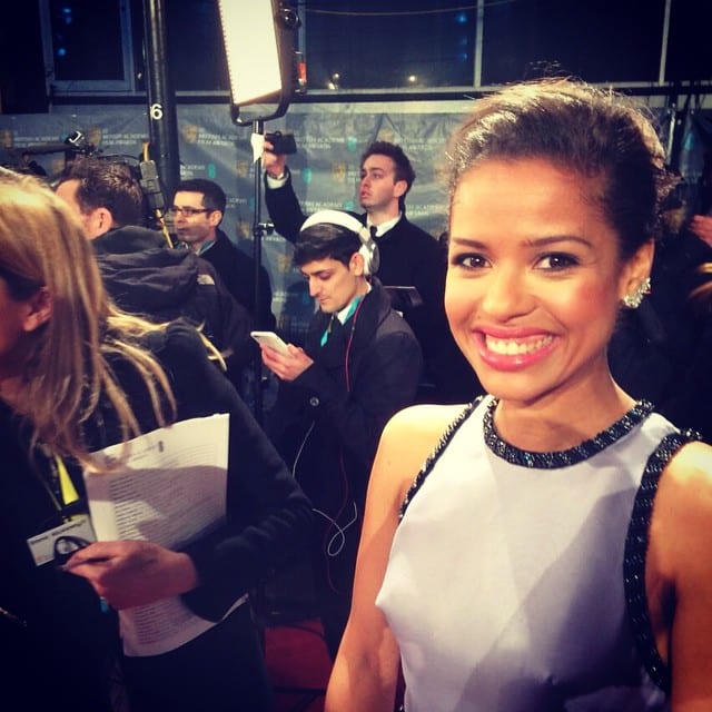 Gugu Mbatha-Raw looking stunning on the red carpet tonight at the wearing Prada