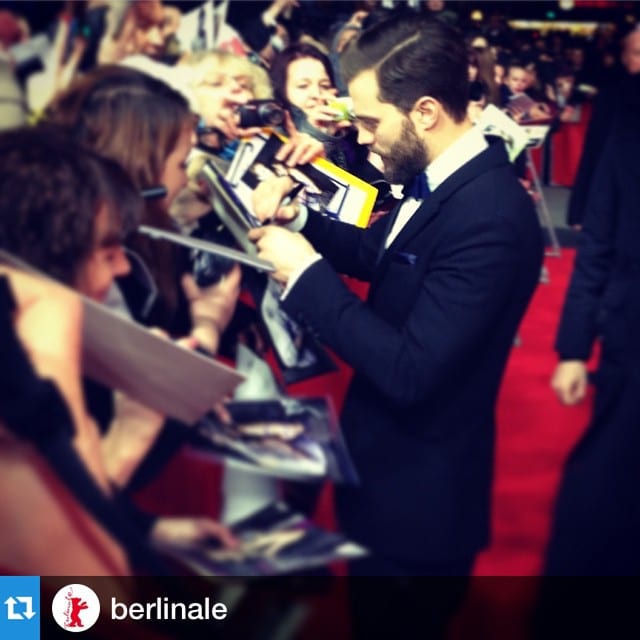 On the red carpet with @jamiedornan at the premiere @berlinale