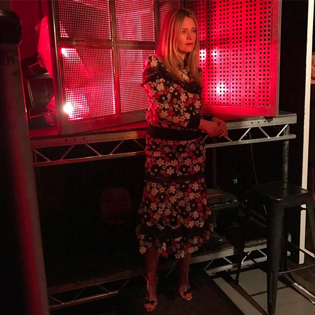 Edith Bowman backstage at the after presenting Best Female Newcomer