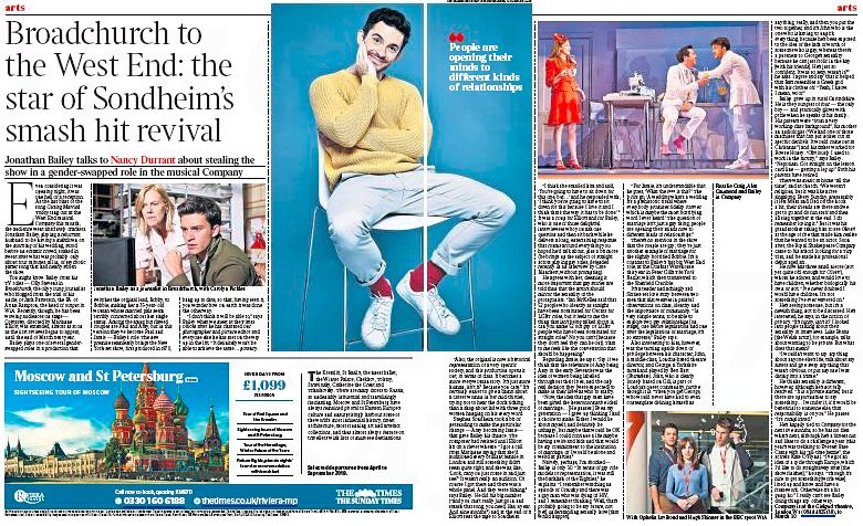 Jonathan Bailey @jbayleaf the star of Sondheim’s smash hit revival @companywestend speaks to @thetimes @nancydurrant about his gender swapped role in the musical! 🗞