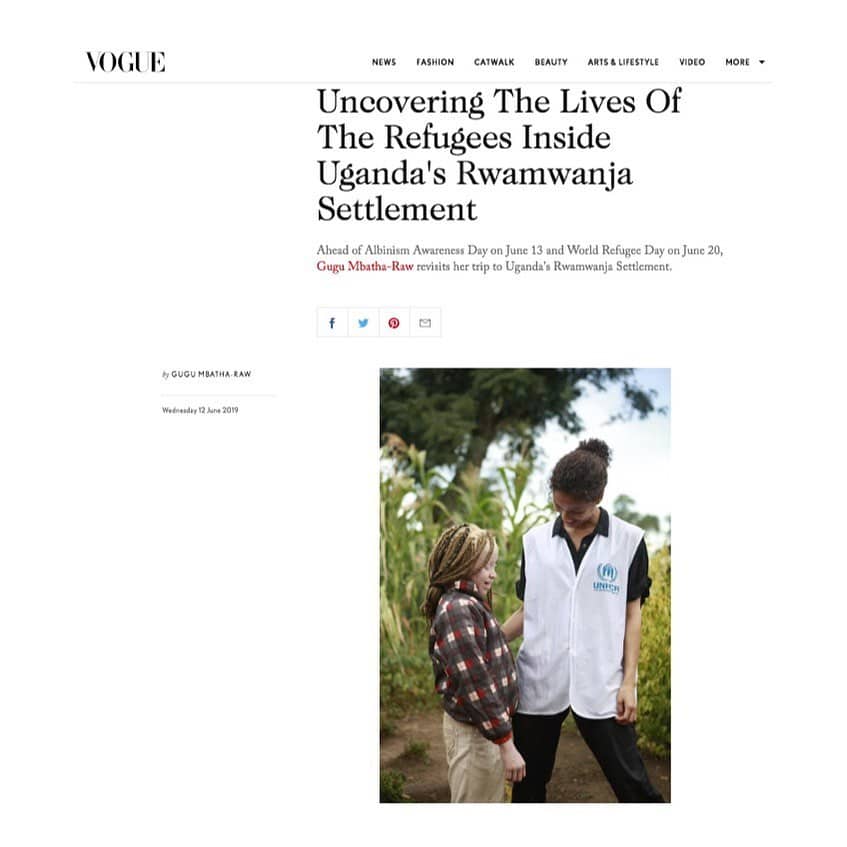 🌍 Today is International Albinism Awareness Day 🌍 .
.
Head over to Vogue (link below) to read @gugumbatharaw story ‘Uncovering The Lives Of The Refugees Inside Uganda’s Rwamwanja Settlement’ .
.
.
UNHCR @refugees 📸: @carolineirby .
.
.
.
https://www.vogue.co.uk/article/albinism-awareness