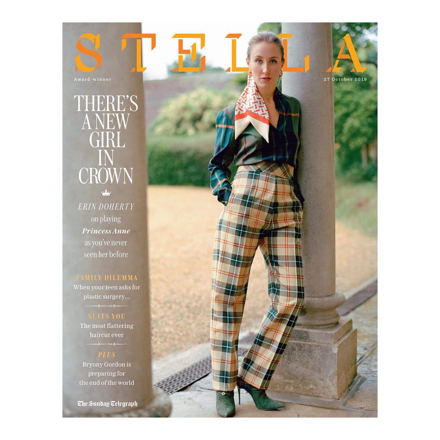 @erinrdoherty graced the cover of this weekend’s @telegraphstella Magazine discussing her roles as Princess Anne in S3 of @thecrownnetflix  .
.
.
📸: @christopher.fenner : @tonastell 🏻‍♀️: @fabionogueira : @kennethsohmakeup .
.
.
.
@netflixuk @netflix