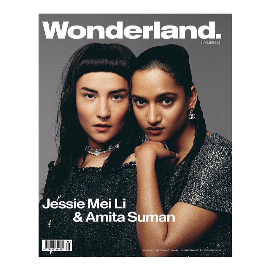 @amitasuman_ graces the cover of @wonderland alongside @shadowandbone co star Jessie Mei Lee 
.
.
.
.
.
.
.
.
@edwardcooke 
@hollyevawhite @chanelofficial 
@halleybrisker 
@amanda.grossman 
@huwgwyther