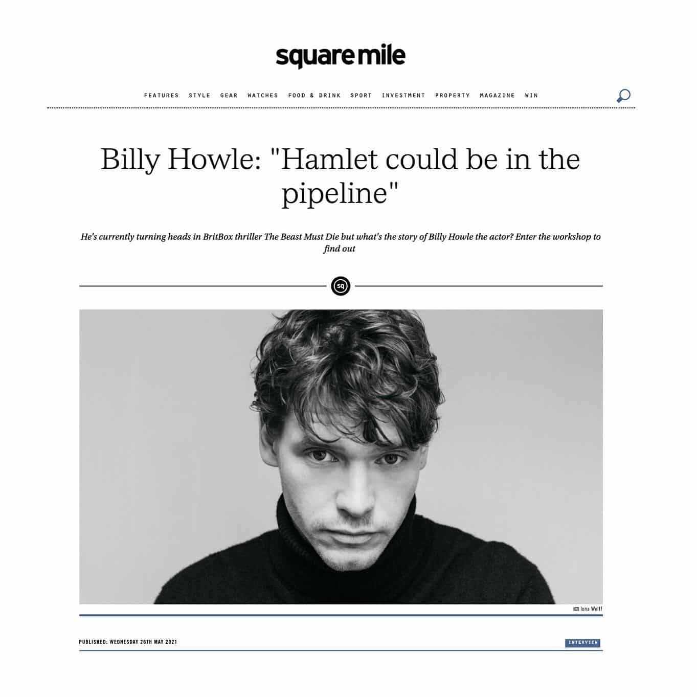 @billyhowle speaks to @squaremile_com ahead of The Beast Must Die airing on @britbox_uk