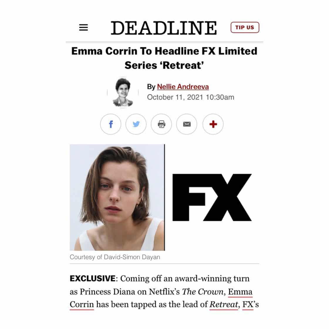 @emmalouisecorrin announced to star in murder mystery for @fxnetworks 
.
.
.
.
🕵️