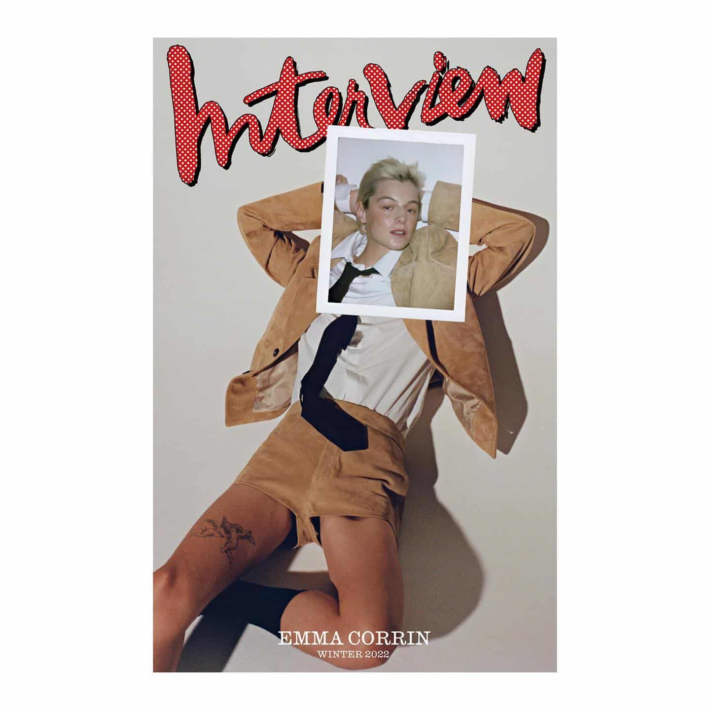 @emmalouisecorrin on the cover of @interviewmag and in-conversation with discussing their film 🍿 streaming on @netflix now 
.
.
.
.
📸 @heather_glazzard 
🩳 @harry_lambert 
️ @danielmartin81 
 @beccawordingham