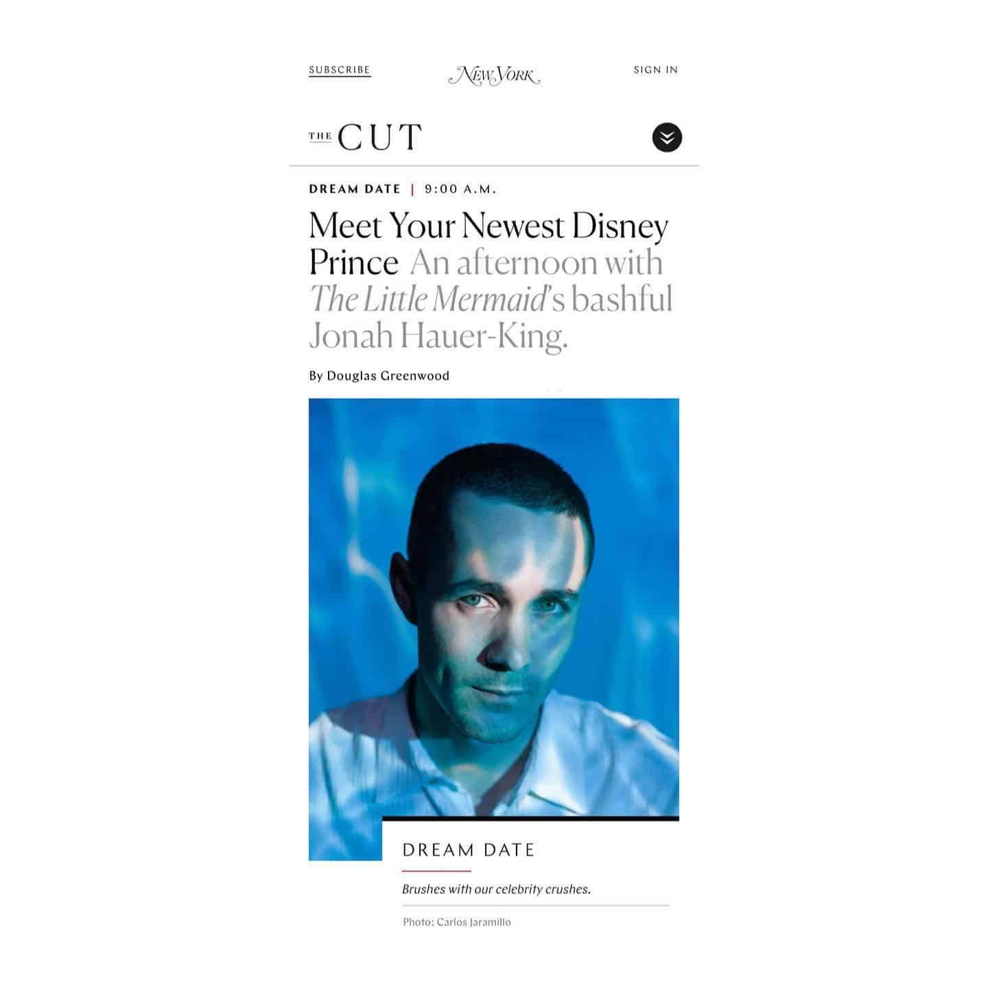 ️ @jonahhauerking spoke to @thecut about all things music, Disney princes and London ️ 

🧜‍♀️ Jonah will star as Prince Eric in THE LITTLE MERMAID, in cinemas May 26 🧜‍♀️

.
.
.

📸 @_carlosjaramillo_ 
✍️ @douglasgrnwd 
 @chrisbrownstylist 
🏻‍♂️ @nellichristine 

.
.
.