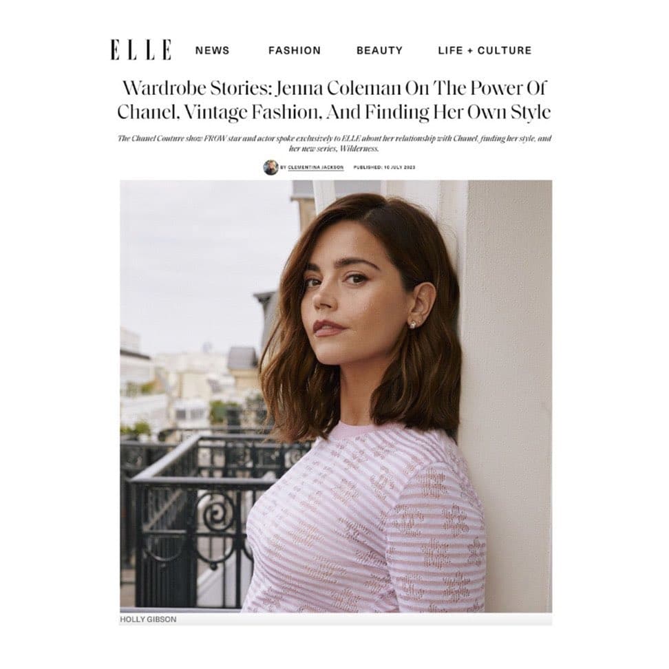 @jenna_coleman_ for @elleuk attending the @chanelofficial couture show 
.
.
.
Photographer; @hollygibson_ 
Styling; @leithclark 
MU; @zoetaylormakeup 
Hair; @cwoodhair 
.
.
.