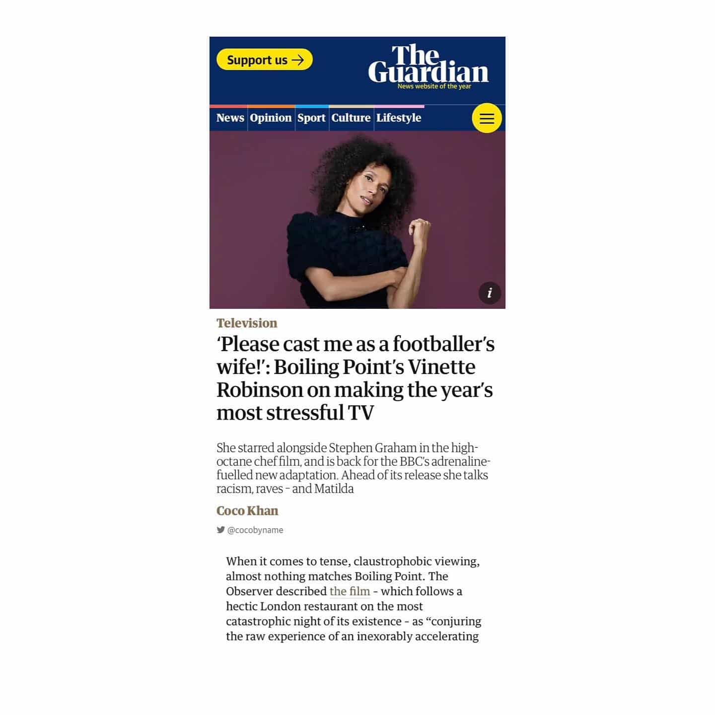 @_vinetterobinson_ spoke to @guardian about all things 

 All episodes are available to view on @bbciplayer now 

.
.
.

✍️ @cocobyname 
Photography: @sukidhanda
Hair: @raphaelsalley
Makeup: @minkie_makeup
Styling: @chloebeeneystyling 

.
.
.