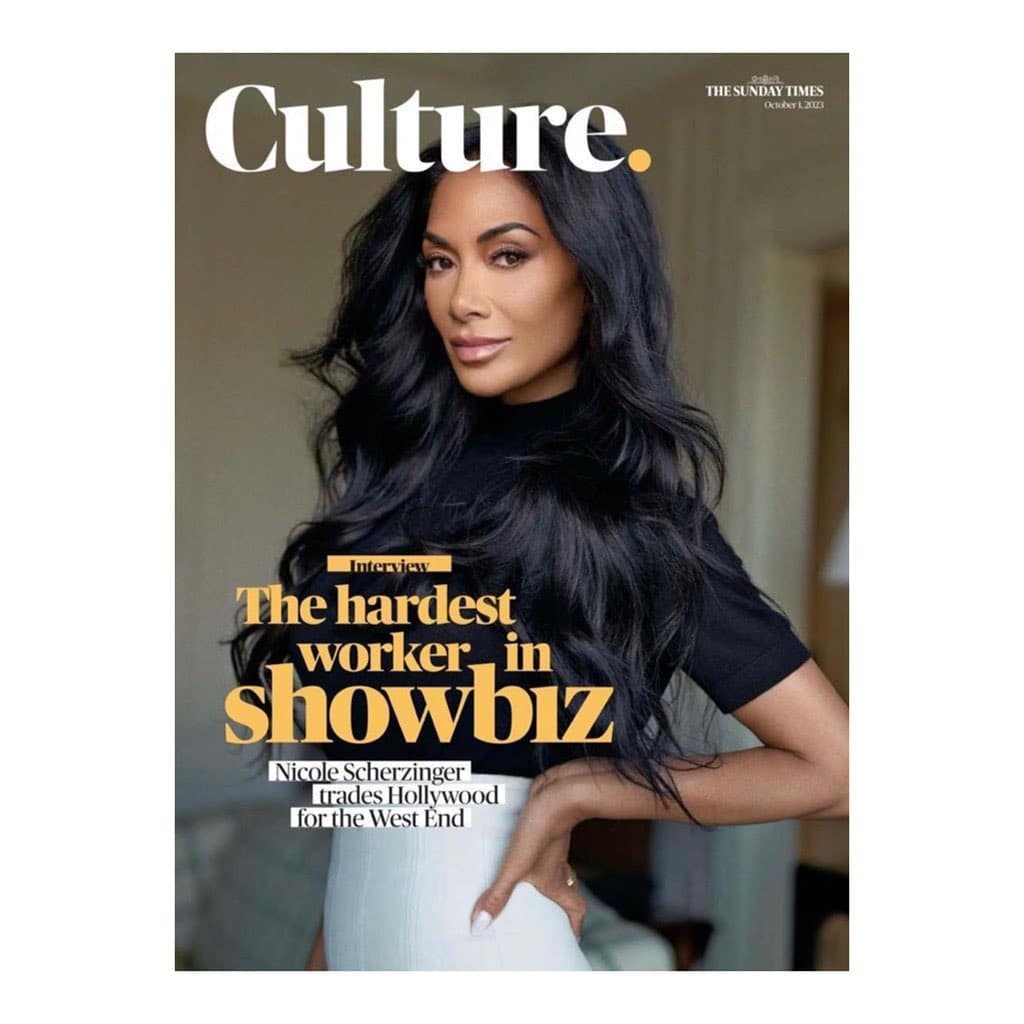 @nicolescherzinger for the cover of @timesculture, speaking about all things @sunsetblvdmusical 

@thetimes 

.
.
.

Nicole wears @aninebing @raeyofficial @bulgari 
✍️ @decca_aitkenhead 
Photographer: @josephsinclair 
Styling: @styledbysrh 
Styling Assistant: @ariannastapleystudio 
Hair: @haircraigmarsden 
Makeup: @paintedbyesther 

📸 shot at @thesavoylondon 

.
.
.