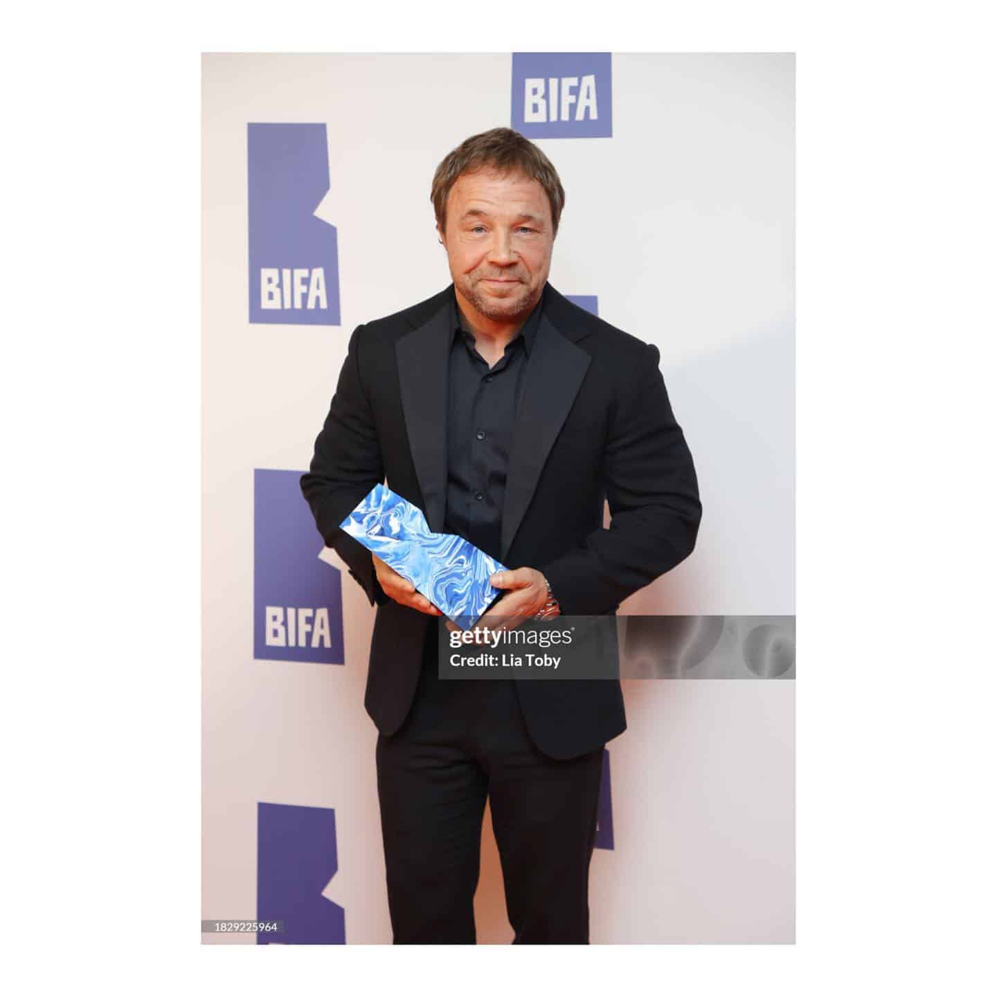 Congratulations to @stephengraham1973 for your win of the Richard Harris Award, at @bifa_film 2023, for your outstanding contribution to British film 

📸 @gettyimages @lia_toby_photographer 

.
.
.