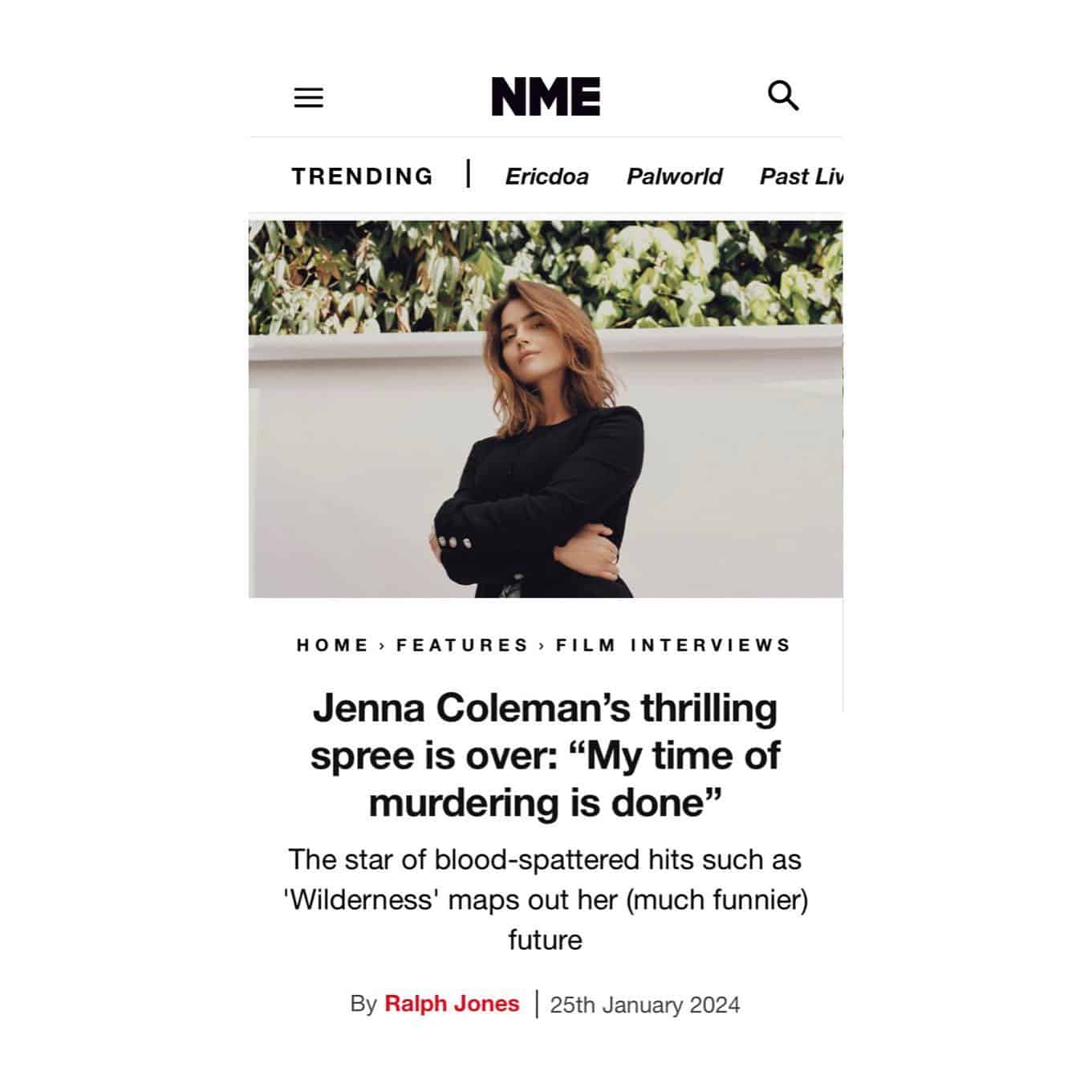 🖤 @jenna_coleman_ spoke to @nmemagazine about all things #JACKDAW, in cinemas from today 🖤

.
.
.

📸 @olivialifungula