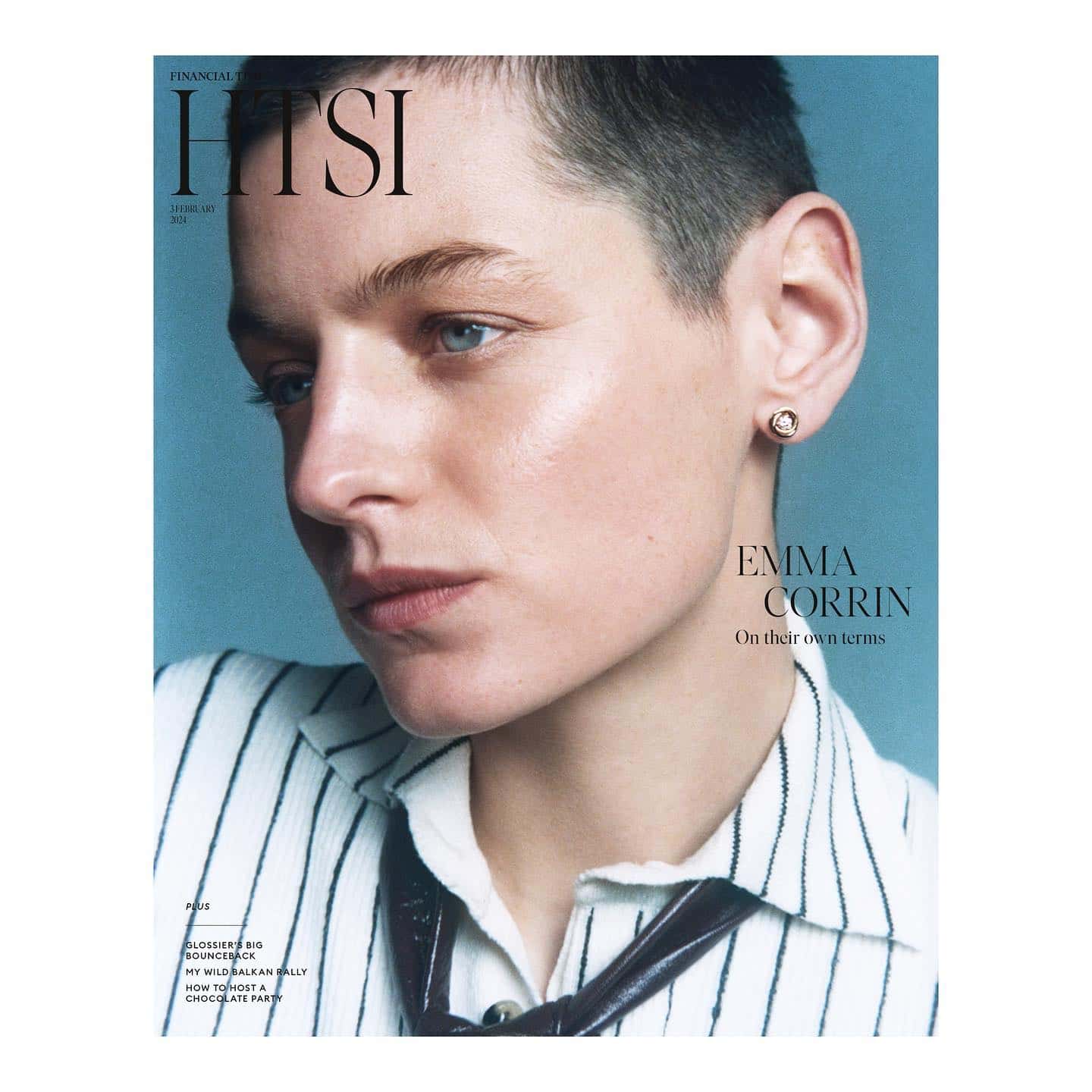 ♾️ @emmalouisecorrin on today’s cover of @fthtsi in @cartier ♾️
.
.
.
.
 @indigolewin 
🧢 @harry_lambert 
 @ginakanemakeup 
️ @danielmartin81