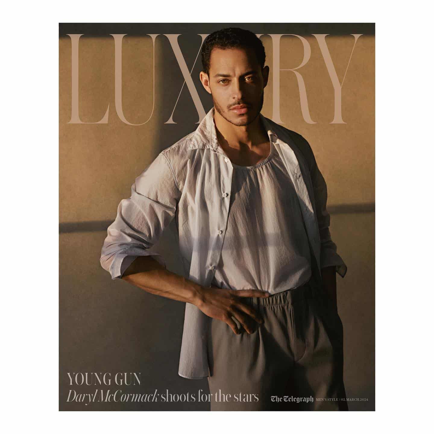 @_darylmccormack on the cover of the @telegraphluxury Men’s Special discussing his upcoming play opening at Wyndham’s Theatre the 19th of March 
.
.
.
.
 @benwellerstudio 
️ @datbarbernat 
 @mr.williamjgilchrist